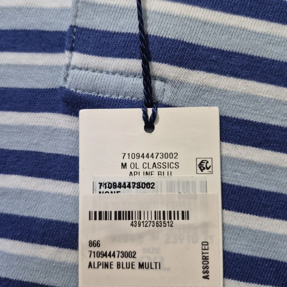 Polo Ralph Lauren Classic Fit Cotton Linen Polo Shirt Mens 2XL Blue Stripe New